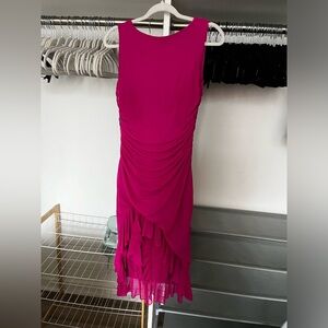 Fushia Pink ruffle dress